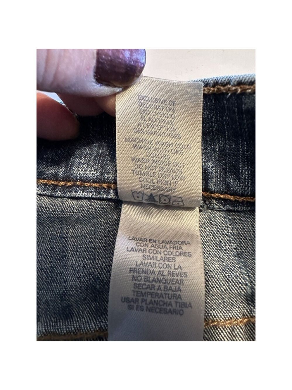 Tint Women's Denim Bermuda Short Cuffed Blue Size 12 5-Pockets Zipper Button - Picture 14 of 15